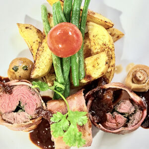 Bacon Wrapped Beef Roulade