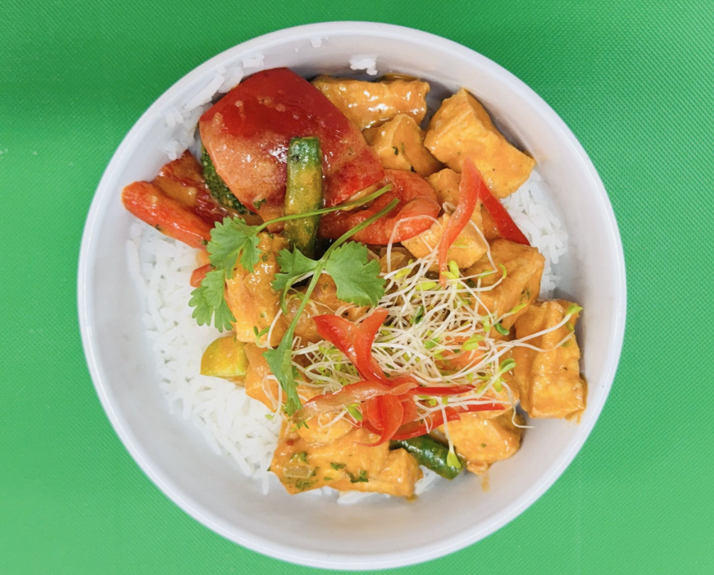 Fried Red Tofu with Rice