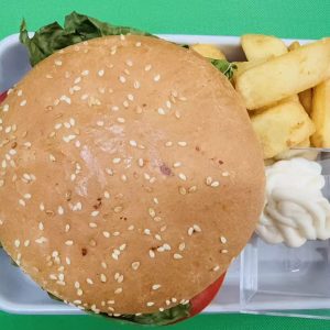 Tofu Burger with Chips